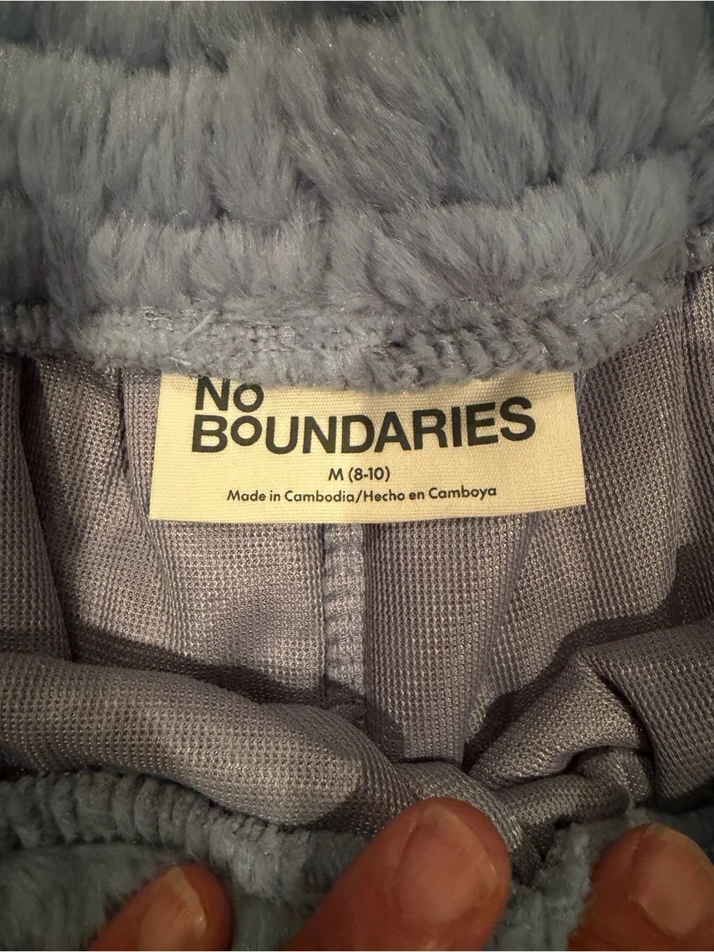 No Boundaries Plush Quilted Blue Pajama‎ Pants